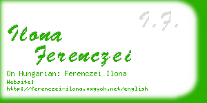 ilona ferenczei business card